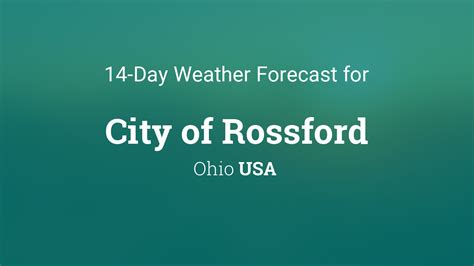 City Of Rossford Ohio Usa 14 Day Weather Forecast