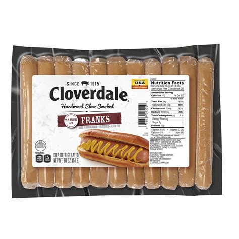 Cloverdale Beef Hot Dogs 75 Inch Franks 41 Us Foods Chef Store