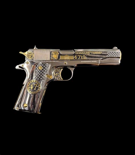 Colt Government 1911 45 Acp Donald J Trump 47Th Gold Guns