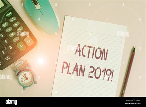 Conceptual Hand Writing Showing Action Plan 2019 Concept Meaning