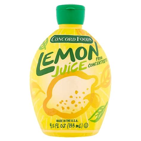 Concord Foods Reconstituted Lemon Juice 4 5 Fl Oz Fry S Food Stores