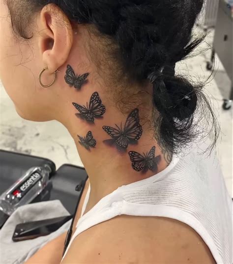 Cross Neck Tattoos Butterfly Cross Neck Tattoos Butterfly