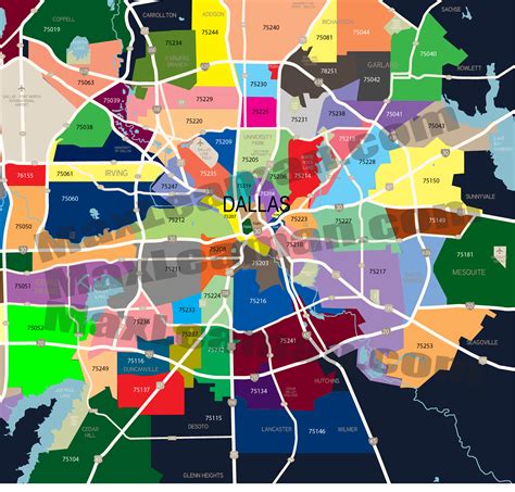 Dallas Zip Code Map Zip Code Mapped