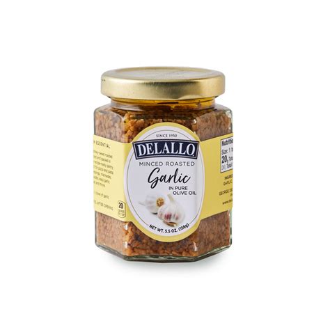 Delallo Minced Roasted Garlic In Oil 5 5 Oz