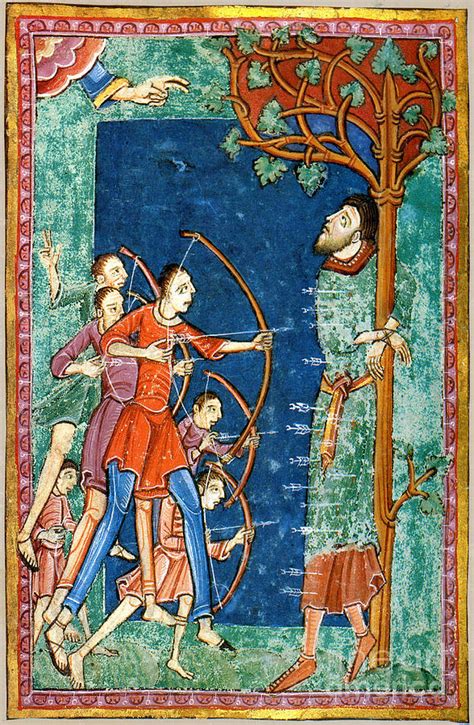 Edmund The Martyr King Of East Anglia Round Beach Towel By Photo Researchers Science Source Prints