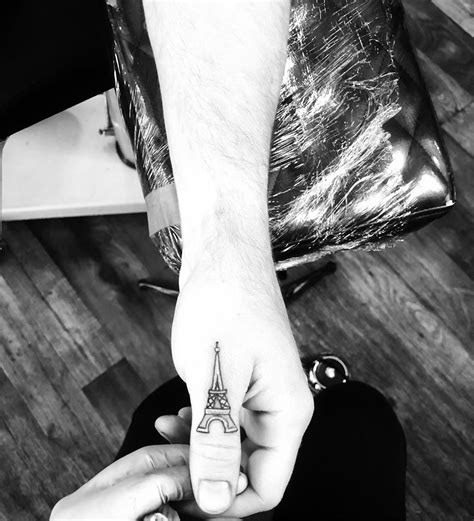 Eiffel Tower Tattoo Finger