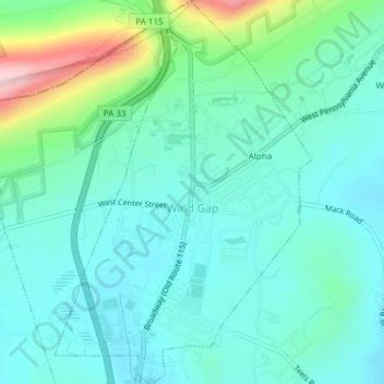 Elevation Of 6 S Broadway Wind Gap Pa Usa Topographic Map