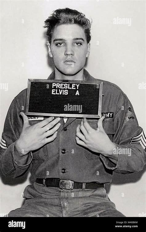 Elvis Presley 1935 1977 American Singer And Film Actor During His Military Service In Germany 1958 60 Stock Photo Alamy