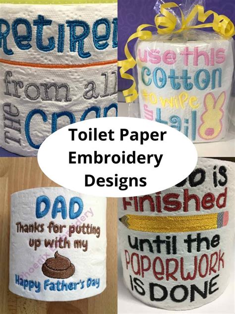 Embroidered Toilet Paper Embroidered Toilet Paper