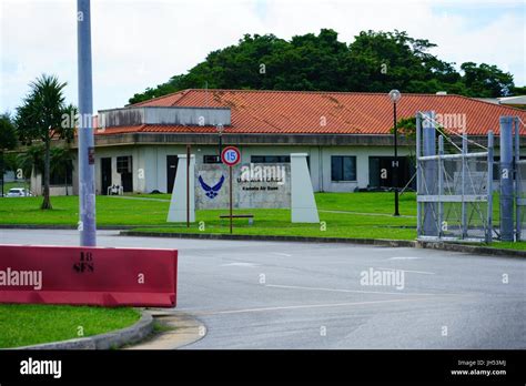 Entrance Of The Kadena Air Base A United States Air Force Base In Naha Entrance Of The Kadena Air Base A United States Air Force Base In Naha