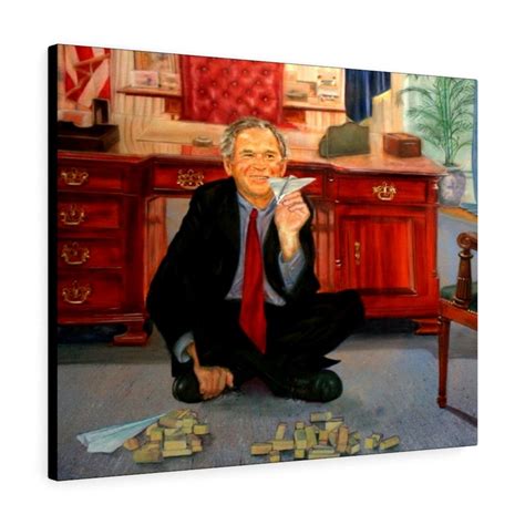Epstein Painting George Bush Painting Bush Paper Airplane Etsy