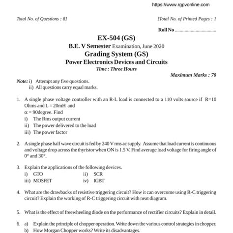 Ex 504 Power Electronics Power System Notes Teachmint Ex 504 Power Electronics Power System Notes Teachmint