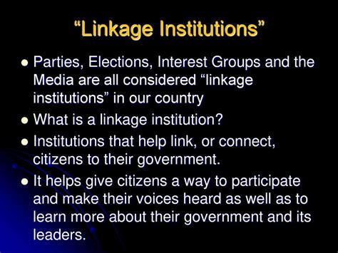 Examples Of Linkage Institutions Ap Gov At Eleanor Noel Blog