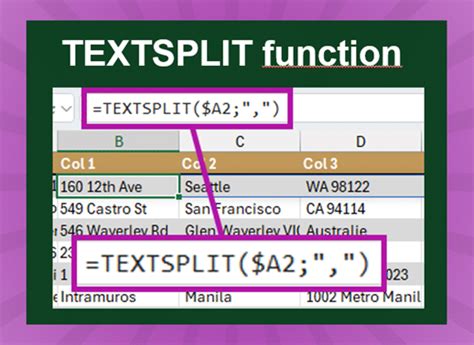 Excel Textsplit Function Easily Split Text Into Parts