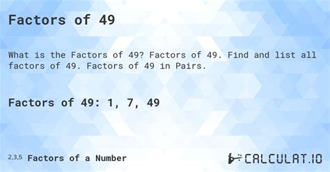 Factors of 49: Uncover Simple Math Secrets
