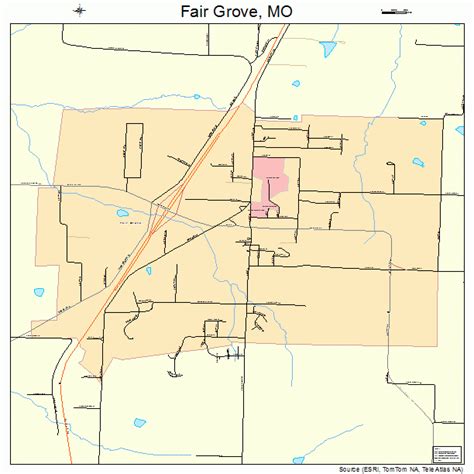 Fair Grove Missouri Street Map 2923338