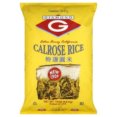 Farmers Select Diamond G Calrose Rice Big 15 Lb Bag Walmart Com