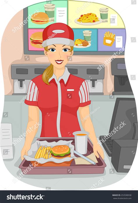 Fast Food Store Cashier Female Vector Svg Icon Svg Repo