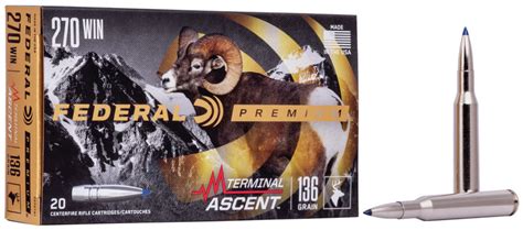 Federal Premium Terminal Ascent 270 Win Rifle Ammo High Plains Cattle
