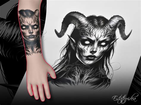 Female Demon Tattoo Designs