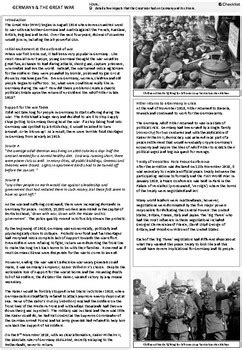 First World War Amp Germany By Sisskind Tpt