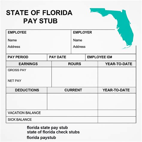 Florida Paystub Generator Fl Pay Stubs For Employees State Workers