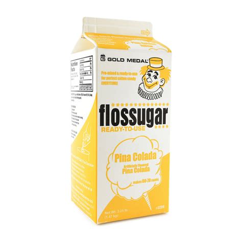 Flossugar Pina Colada Cotton Candy Sugar 3 25 Lb Flossugar Pina Colada Cotton Candy Sugar 3 25 Lbs White Cotton Candy Sugar