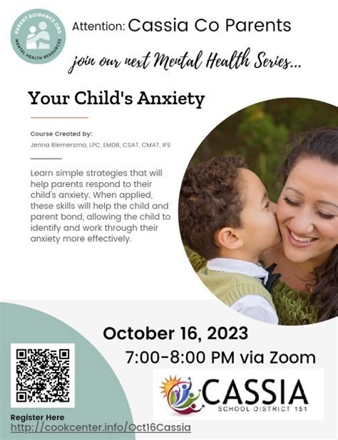 Free Mental Health Series For Parents Your Child Amp 39 S Anxiety Cassia