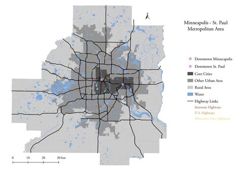 Geographical Boundary And Major Features Of The Minneapolis St Paul Geographical Boundary And Major Features Of The Minneapolis St Paul