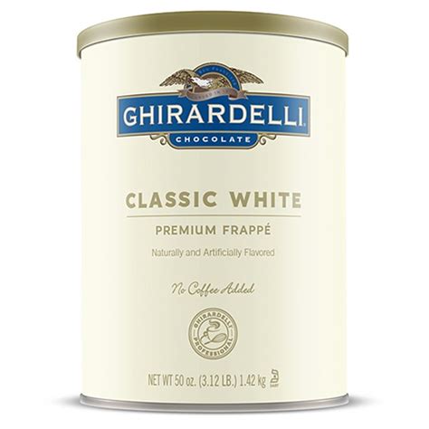 Ghirardelli Classic White Frappe 1Ct 3 12Lb Can