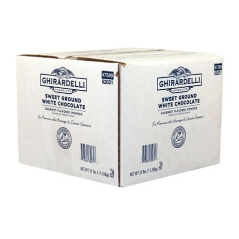 Ghirardelli Sweet Ground White Chocolate Flavor Powder 25 Pounds
