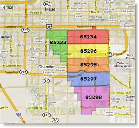 Gilbert Zip Code Map Zip Code Mapped