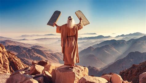 God Writes The Ten Commandments On Two Stone Tablets To Moses On Mount Sinai Artvee