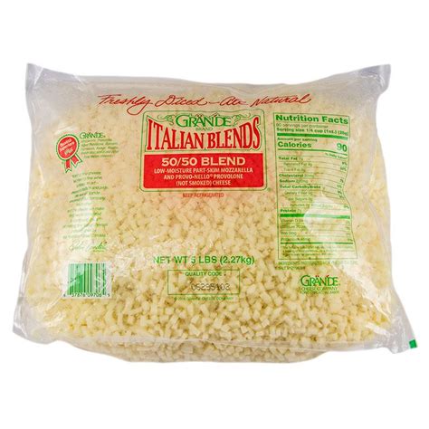 Grande Diced Mozzarella Provolone Cheese Blend 5Lb