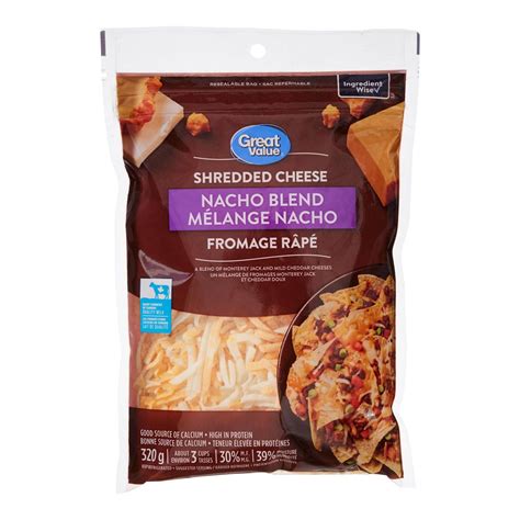 Great Value Nacho Blend Shredded Cheese 320 G Walmart Ca