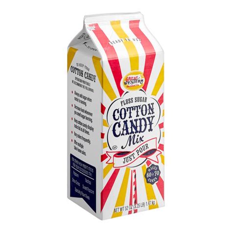 Great Western 1 2 Gallon Carton Apple Cotton Candy Floss Sugar 6 Case