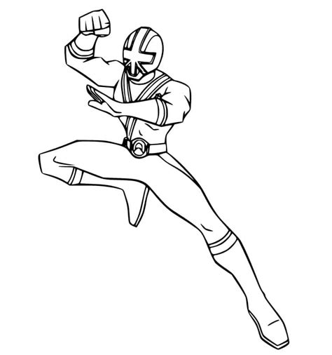 Green Power Ranger Samurai Coloring Page Download Print Or Color
