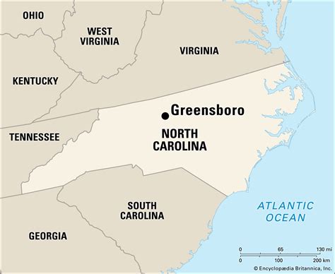 Greensboro North Carolina Map