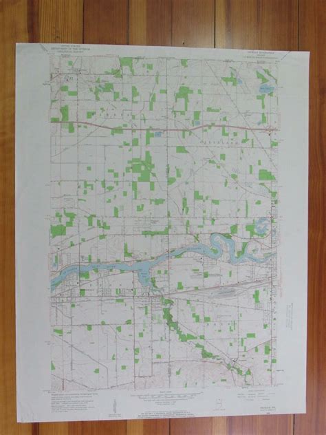 Greenwood Indiana 1960 Original Vintage Usgs Topo Map