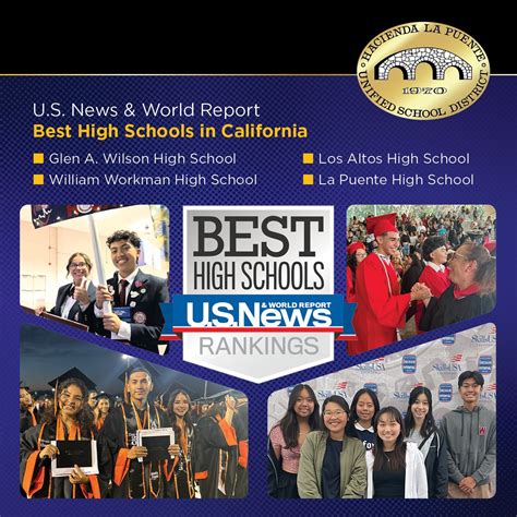 Hacienda La Puente Unified Receives Top Rankings In U S News World Report S Best High Schools Hlpusd News