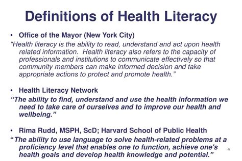 Health Literacy In New York