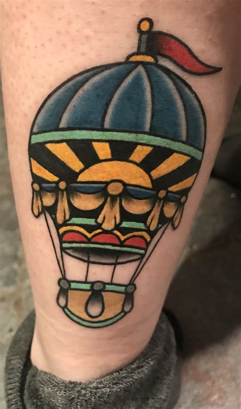 Hot Air Balloon Done Today By The Lovely Lewis At Black Sails Tattoo