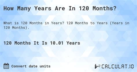 How many years equals 120 months?