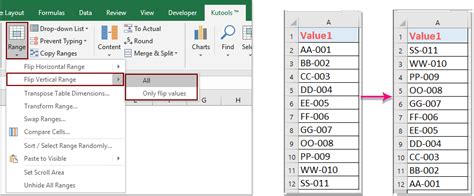 How To Flip Reverse A Column Of Data Order Vertically In Excel