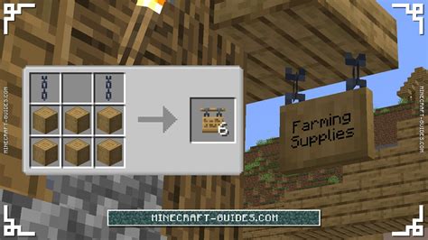 How To Make Hanging Sign Minecraft