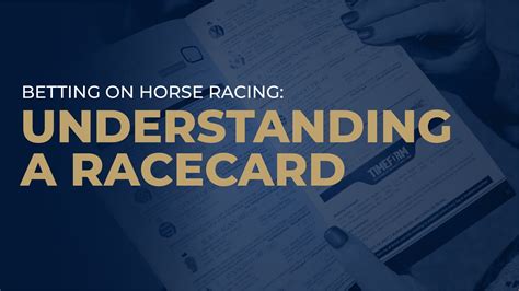 How To Read Racecards And Understand Different Types Of Races