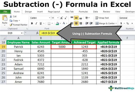 How To Subtract Formula Excel