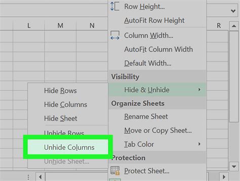 How Unhide First Column In Excel Bapsimple