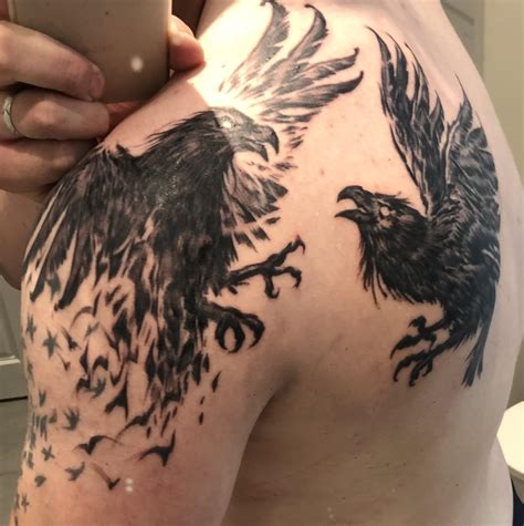 Hugin And Munin Tattoo Design
