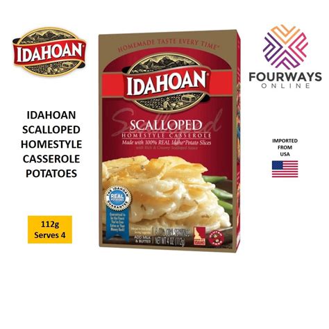 Idahoan Scalloped Homestyle Casserole Potatoes 112G Shopee Philippines